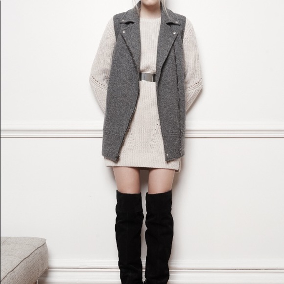 Club Monaco Martine wool vest in grey. Sz S - Picture 1 of 4